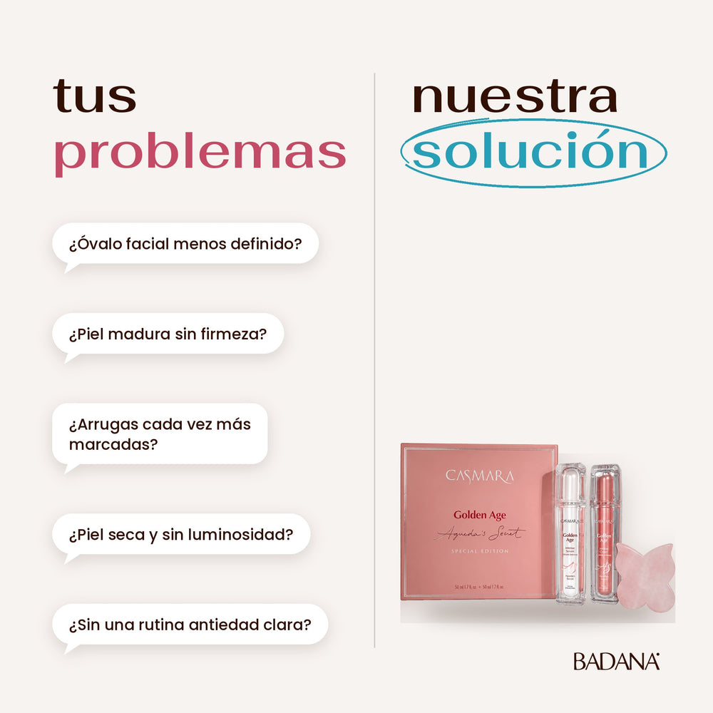 Box Serum y Crema Golden Age Luminosidad y Firmeza - CASMARA – problemas y solución