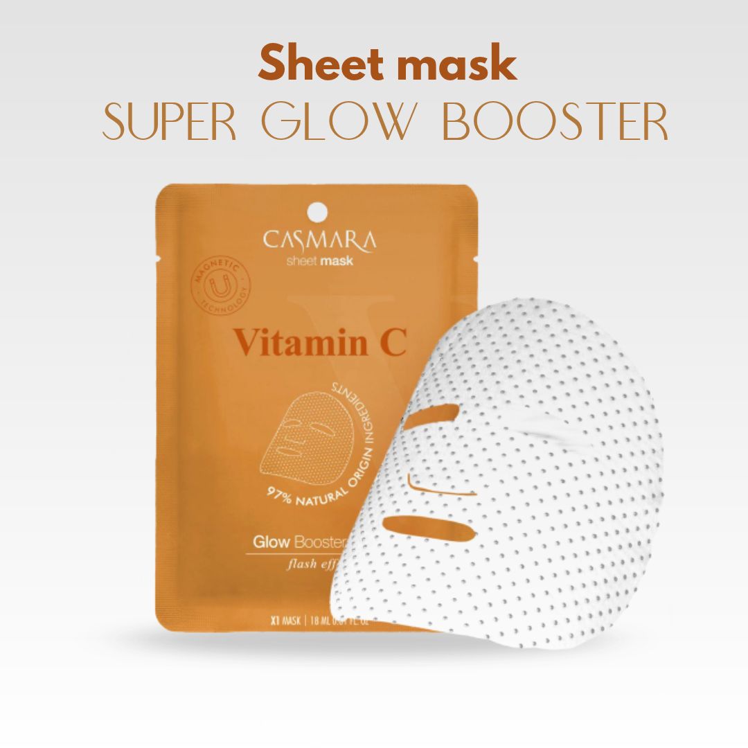 Mascarilla ILUMINADORA SUPER GLOW BOOSTER Sheet Mask (Vitamina C)- Casmara - Badana