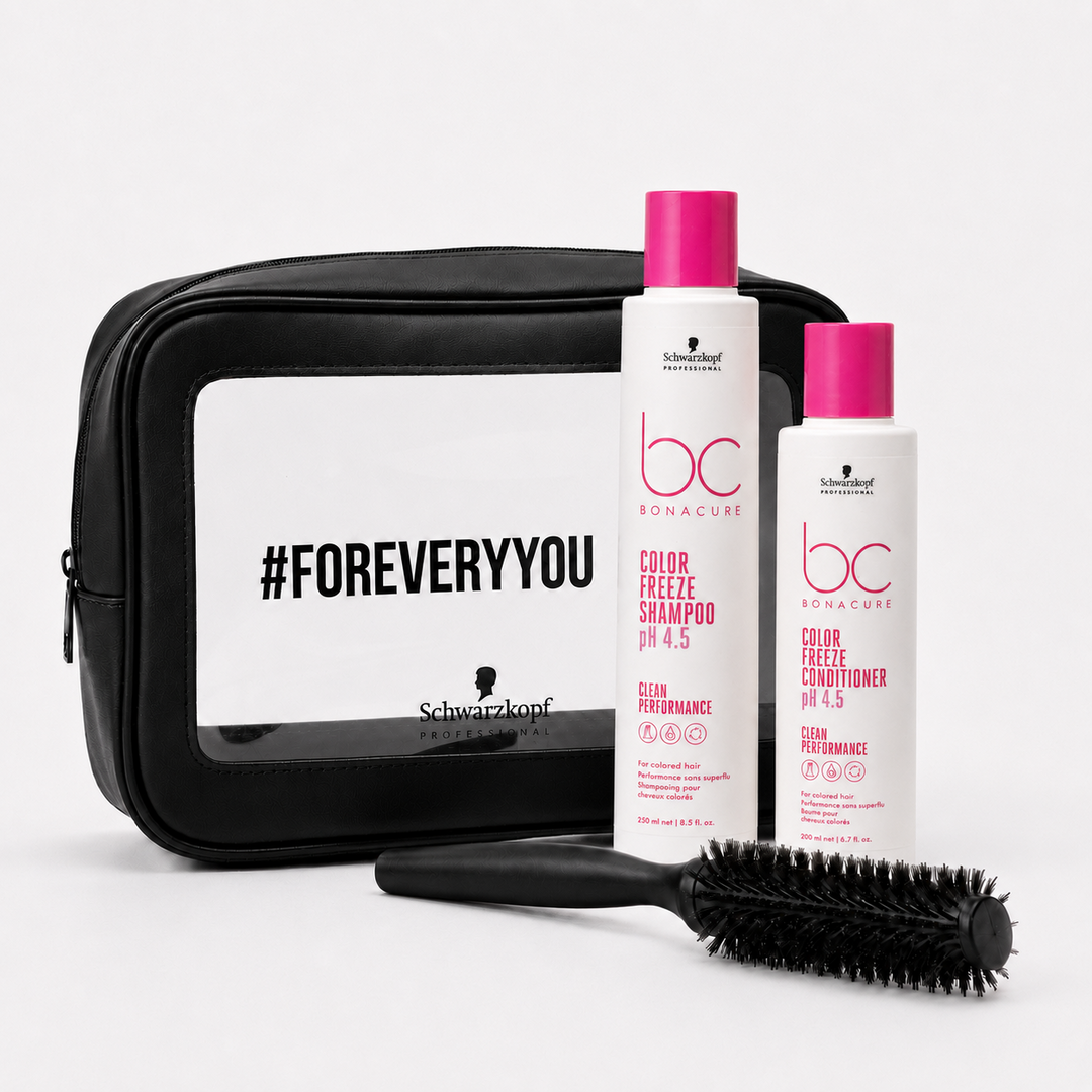 Pack Bonacure Color Freeze con shampoo, acondicionador, cosmetiquero y cepillo Schwarzkopf