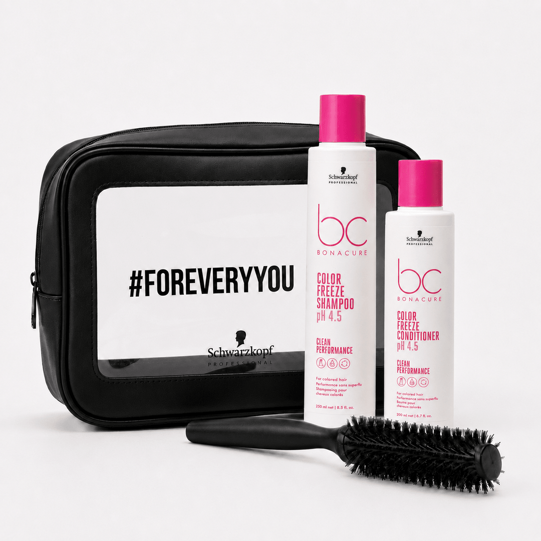 Pack Bonacure Color Freeze con shampoo, acondicionador, cosmetiquero y cepillo Schwarzkopf