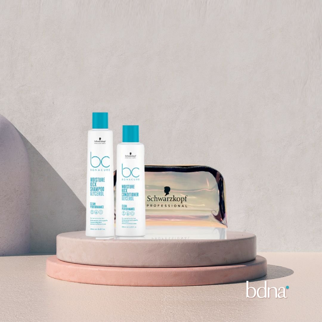 PACK SHAMPOO + ACONDICIONADOR + ESTUCHE BC MOISTURE KICK GLYCEROL - SCHWARZKOPF - Badana